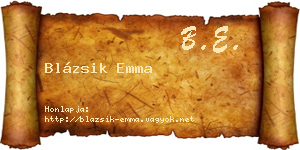 Blázsik Emma névjegykártya