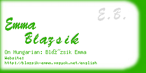 emma blazsik business card